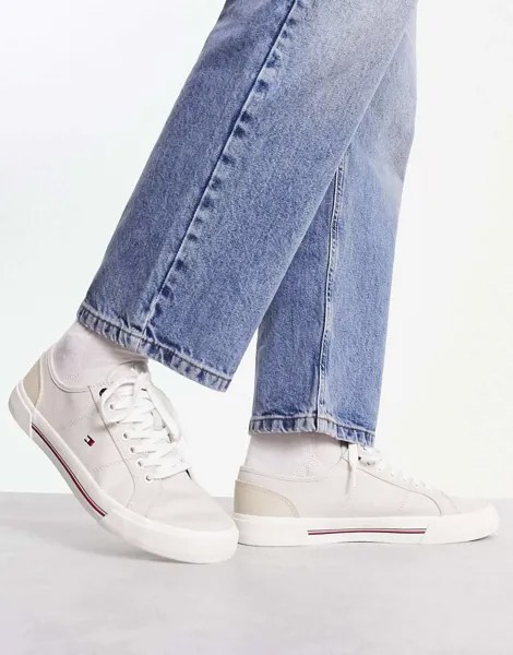 Бежевые кеды Tommy Hilfiger Core из корпоративной ткани