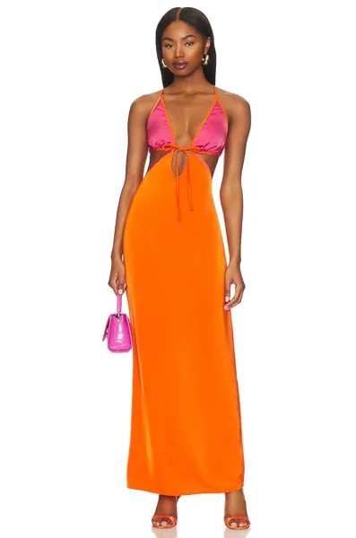 Платье макси Lovers and Friends Sorbet, цвет Orange & Pink