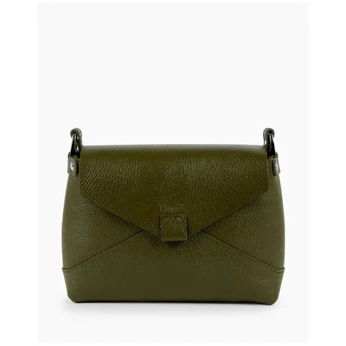 Женская сумка через плечо из натуральной кожи хаки A003 khaki grain Divalli