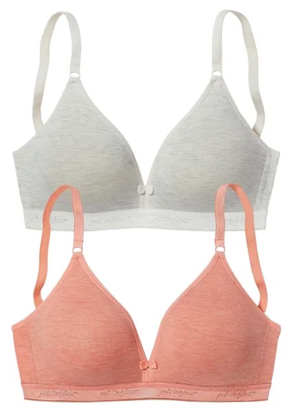 Бюстгальтер без косточек PETITE FLEUR Bralette BH, цвет orange meliert+creme meliert