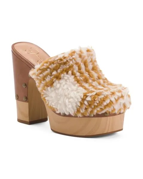 Мюли на платформе Dasally Sherpa Jessica Simpson, цвет Natural