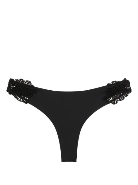 Ermanno Scervino плавки бикини с цветочным кружевом, черный