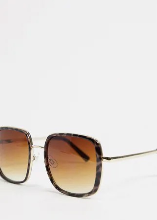 Большие солнцезащитные очки в черепаховой оправе South Beach-Коричневый цвет