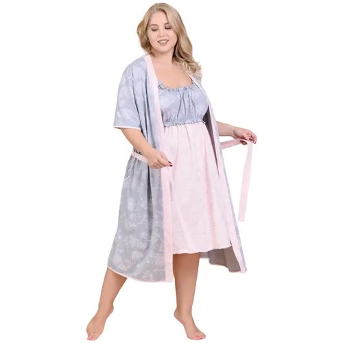 Пеньюар женский кружевной большого размера халат ночная сорочка