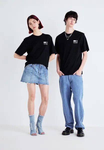 Футболка с принтом Jcoflash Tee Crew Neck Unisex Jack & Jones, черная