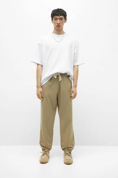 Льняные джоггеры в деревенском стиле Pull&Bear