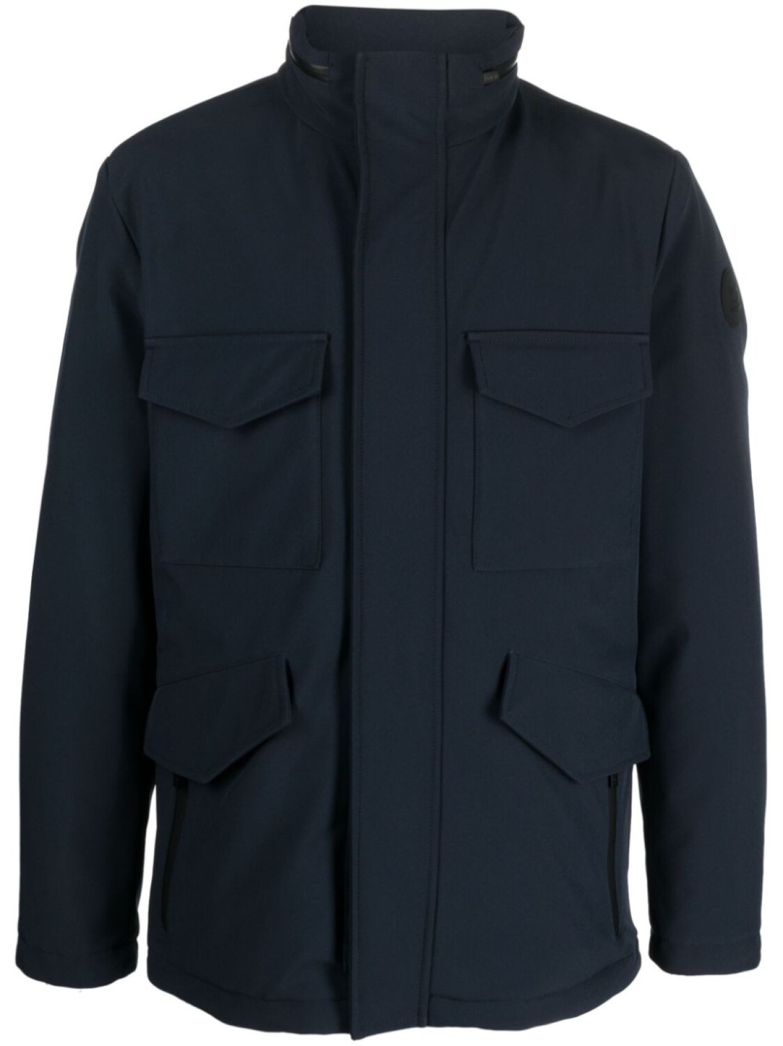 Woolrich logo-patch padded jacket, синий