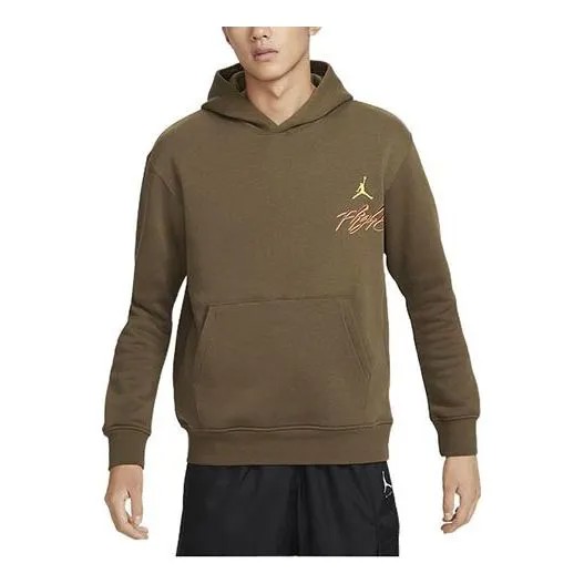 Толстовка Air Jordan Essentials Men's Graphic Fleece Pullover Olive Green, зеленый