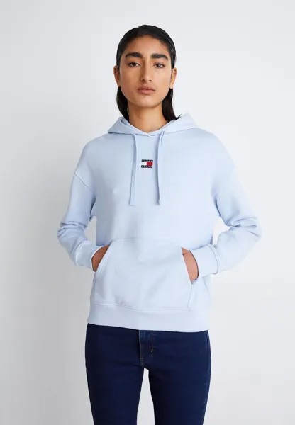 Толстовка BADGE HOODIE Tommy Jeans, цвет breezy blue