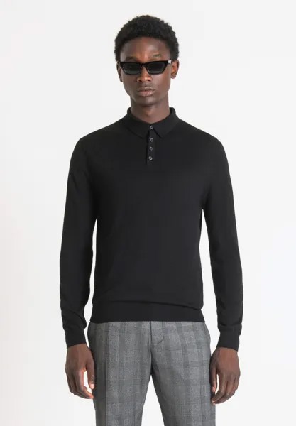 Футболка с длинным рукавом Regular Fit Antony Morato, черный