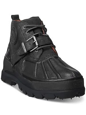 Мужские ботинки POLO RALPH LAUREN с черным ремешком и протектором на платформе Oslo с круглым носком, 9,5 D