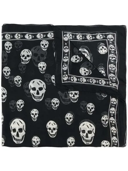 Alexander McQueen шарф с черепами