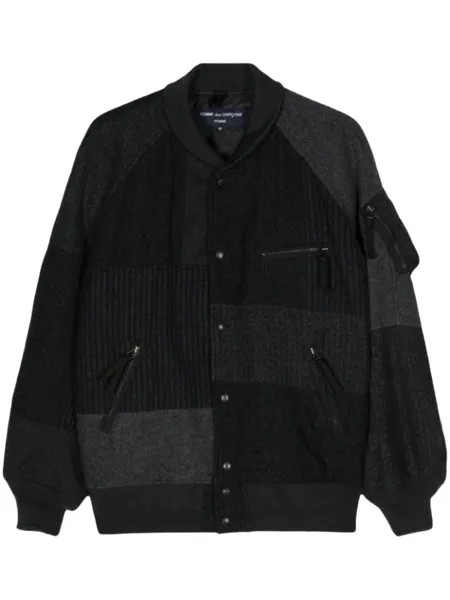Comme des Garçons Homme бомбер со вставками, серый