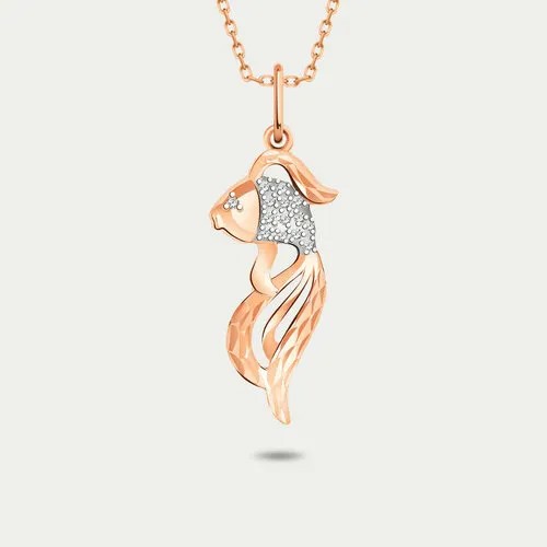 Подвеска GOLD CENTER, золото, 585 проба, фианит
