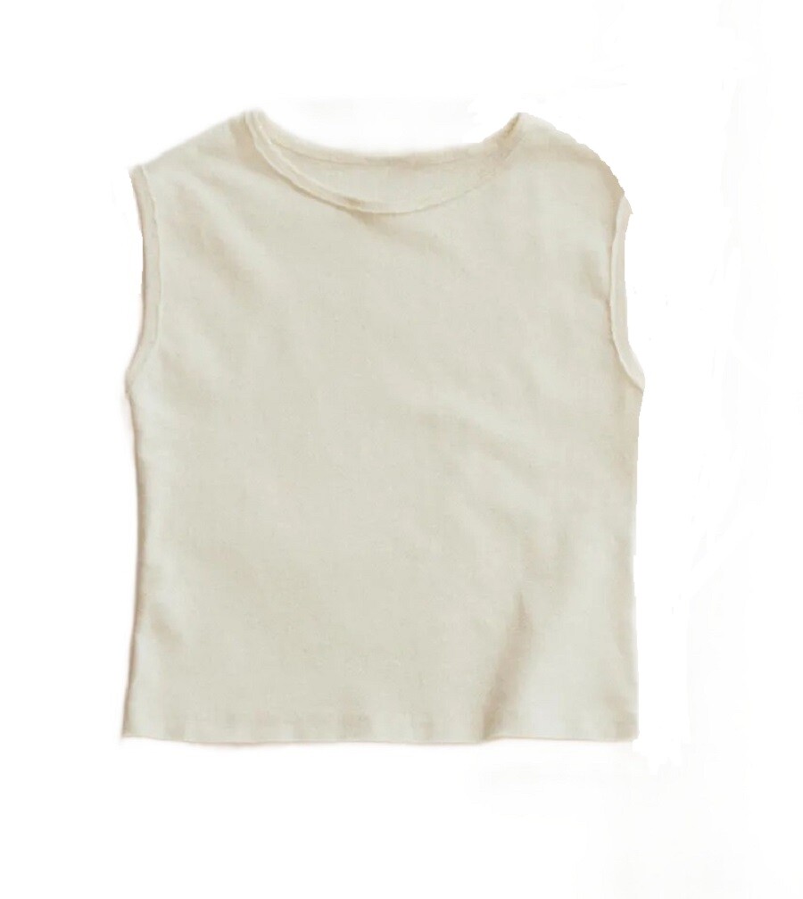 Майка Zara Timelesz Linen Blend Vest, белый
