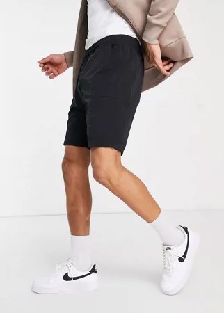 Нейлоновые шорты карго черного цвета от комплекта New Look-Черный цвет