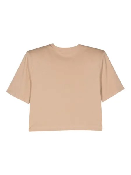 WARDROBE.NYC укороченная футболка с подплечниками, нейтральный цвет