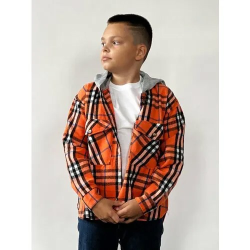 Рубашка Бушон, размер 146-152, мультиколор, оранжевый