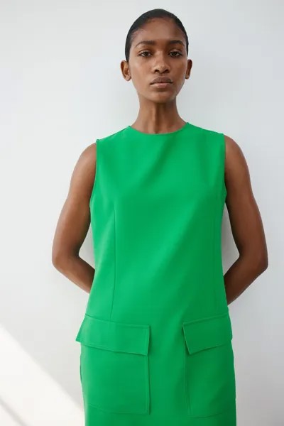 Мини-Платье с карманами H&M, зеленый