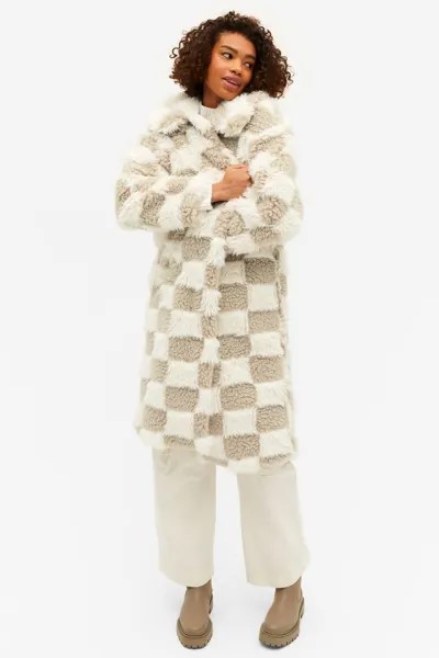 Пальто женское Monki 1089647001 бежевое XL (доставка из-за рубежа)