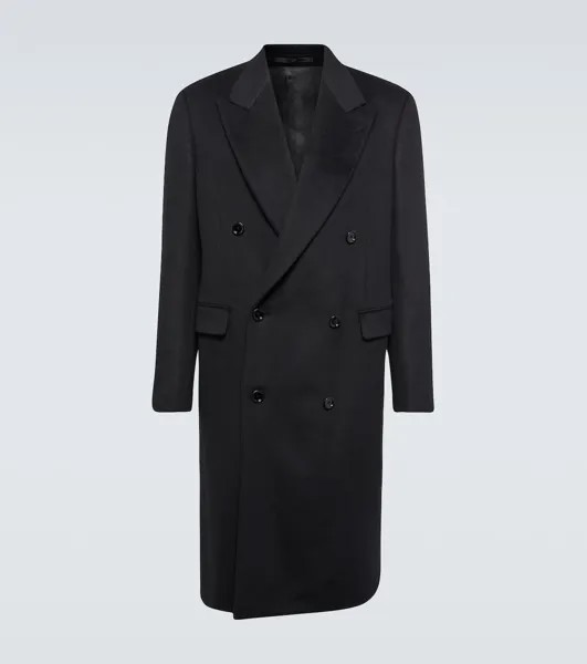 Двубортное кашемировое пальто Lardini, черный