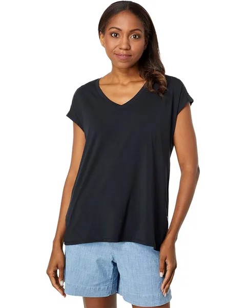 Футболка L.L.Bean Beyond Soft Short Sleeve V-Neck, цвет Midnight Black