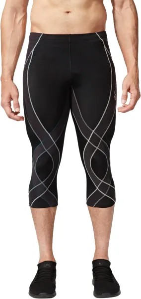 Брюки Endurance Generator Joint & Muscle Support 3/4 Compression Tights CW-X, цвет Black/Gradient Moroccan Blue
