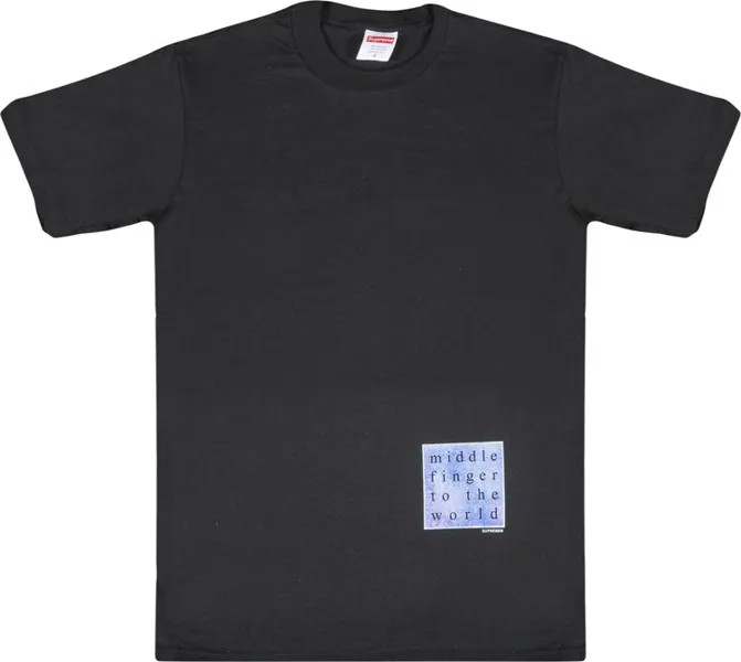 Футболка Supreme Middle Finger To The World T-Shirt 'Black', черный