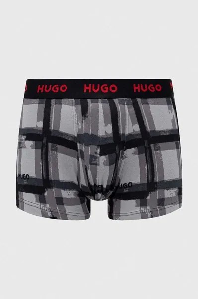 Боксеры (3 шт.) Hugo, серый