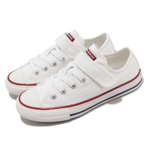 Детские повседневные кроссовки Converse Chuck Taylor All Star 1V с белым и красным ремешком для детей дошкольного возраста 372882C