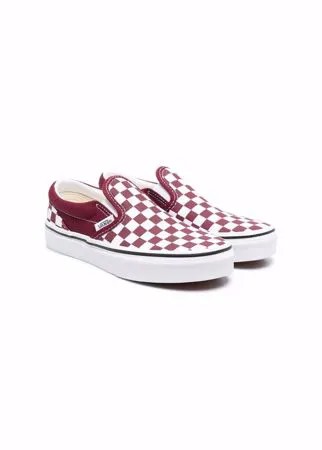 Vans Kids слипоны в клетку