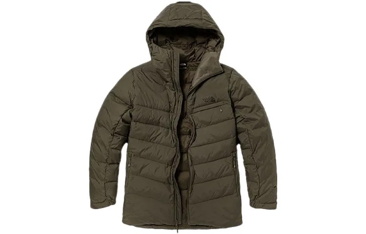 Пуховик мужской зеленый The North Face, зеленый