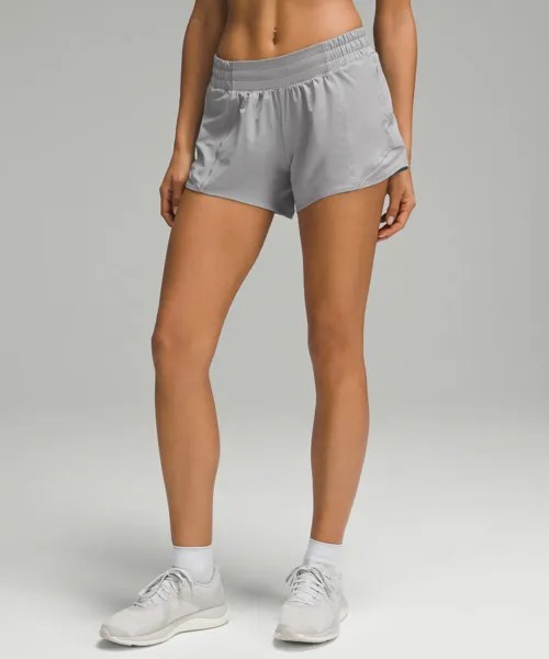 Шорты Hotty Hot с низкой посадкой на подкладке Lululemon, серый