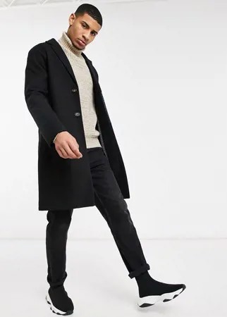 Пальто-кокон с добавлением шерсти Harry Brown-Черный цвет