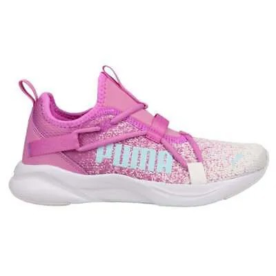 Puma Softride Rift Sprinkle Slip On Молодежные девушки Фиолетовые кроссовки Повседневная обувь 37