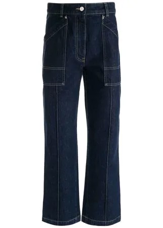 Moncler укороченные джинсы широкого кроя