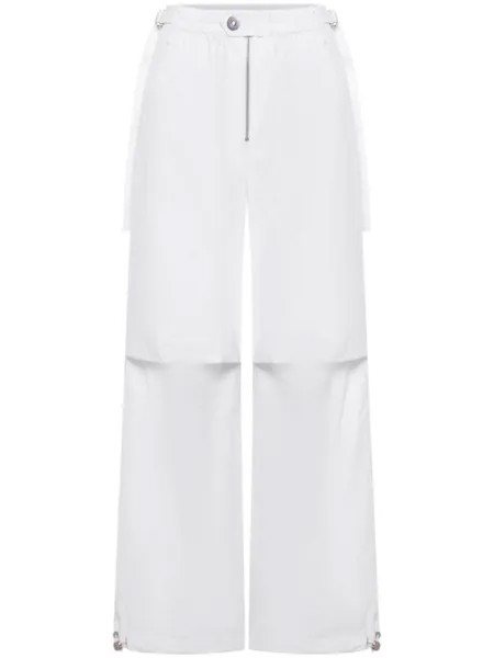 Dion Lee прямые брюки Flight со вставками, белый