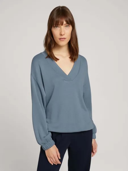 Свитшот женский TOM TAILOR 1028905 голубой XS