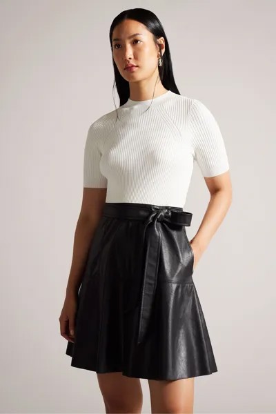 Платье мини oliyia с короткими рукавами Ted Baker, черный