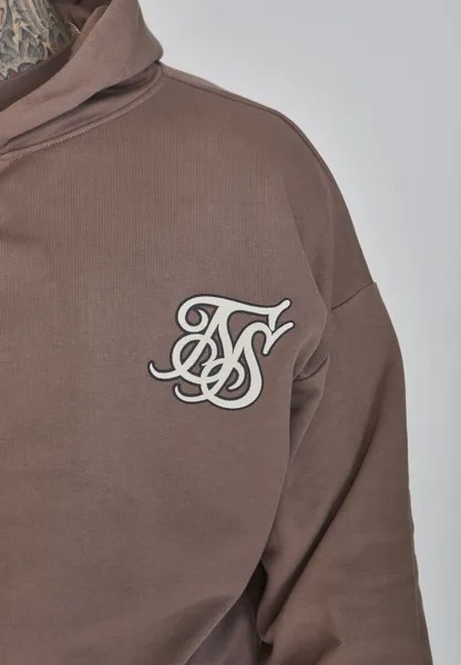 Джемпер с капюшоном GRAPHIC SIKSILK, коричневый