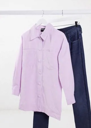 Вельветовая рубашка лавандового цвета Heartbreak-Фиолетовый