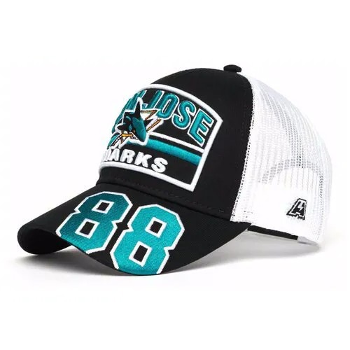 Бейсболка San Jose Sharks №88, черн.-бел. (55-58)