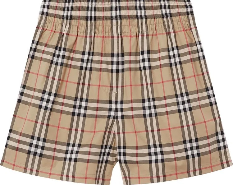 Шорты Burberry Vintage Check Side Stripe Shorts 'Archive Beige', загар