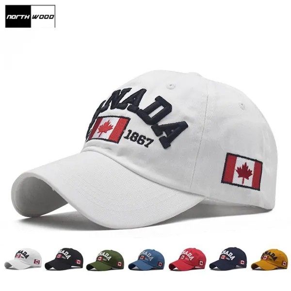 (НОРТВУД) Канада Бейсбол Шапки для мужчин Женщины Канада Snapbacks Летний Папа ВС Шляпы Мужчины Дальнобойщик Шапки