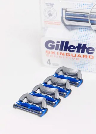 Набор из 4 сменных лезвий для бритвы Gillette - SkinGuard Sensitive-Бесцветный