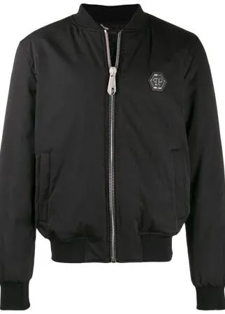 Philipp Plein куртка-бомбер P.L.N. с принтом