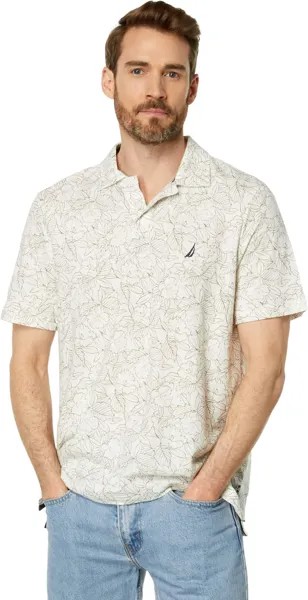 Рубашка-поло Sustainably Crafted Printed Classic Fit Polo Nautica, цвет Sail White