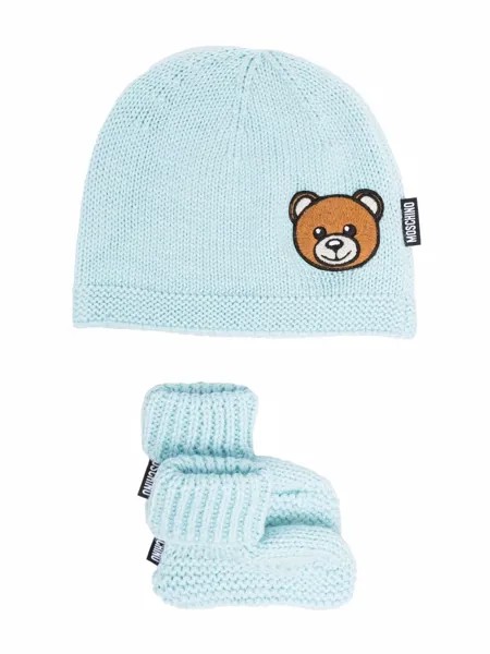 Moschino Kids комплект из шапки и пинеток Toy Bear