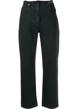 Valentino джинсы с необработанными краями и вышивкой