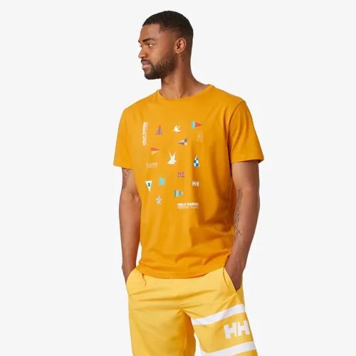 Футболка Helly Hansen Shoreline T-shirt, силуэт прямой, размер XXL, оранжевый